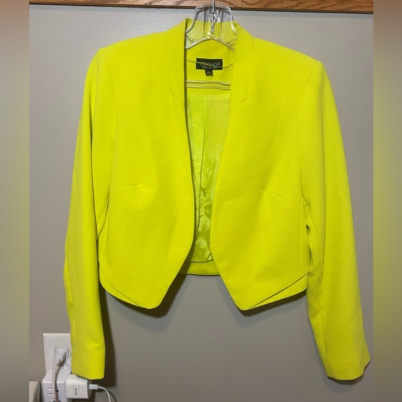 🌼 TOPSHOP Crepe Cropped Blazer Jacket - Picture 6 of 12